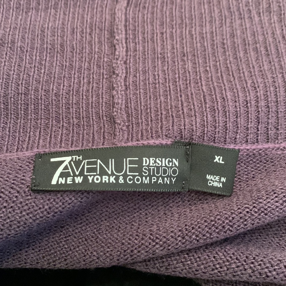 Beautiful lightweight cardigan by NY&Co. Dusty Purple, size XL - Picture 4 of 6